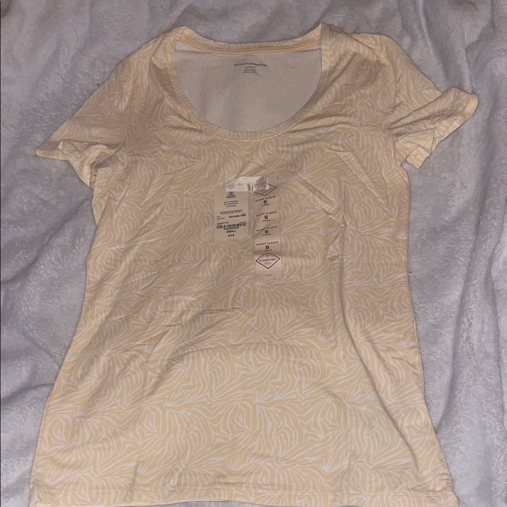 Women's Cream Patterned Top
